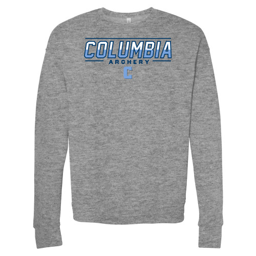 Bella + Canvas Heather Grey Fleece Crew - Columbia Archery - C
