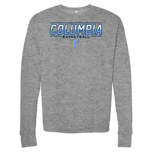  Bella + Canvas Heather Grey Fleece Crew - Columbia Basketball - C