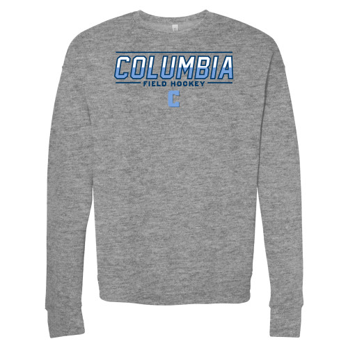  Bella + Canvas Heather Grey Fleece Crew - Columbia Field Hockey - C