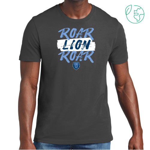  Allmade Dark Grey Organic Cotton Tee - Columbia - Roar Lion Roar - Hand Painted
