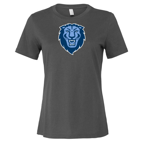  Bella + Canvas Womens Asphalt Relaxed Cotton T Shirt - Columbia Primary Spirit Mark