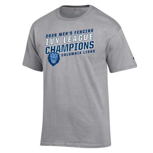 Champion Oxford Grey T Shirt - 2026 Mens Fencing Ivy League Champions