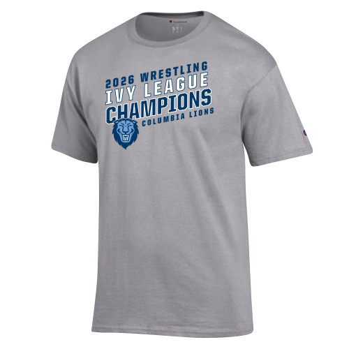  Champion Oxford Grey T Shirt - 2026 Wrestling Ivy League Champions