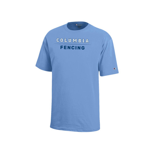  Champion Youth Light Blue Short Sleeve Tee - Columbia - Fencing