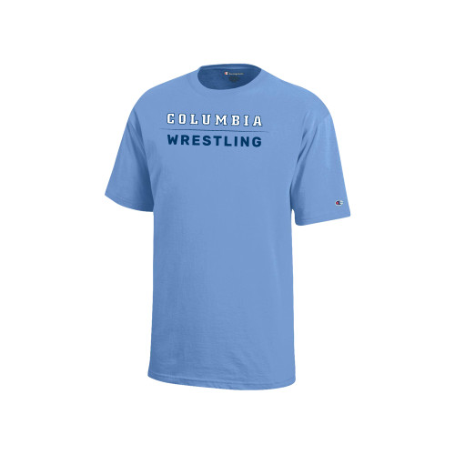  Champion Youth Light Blue Short Sleeve Tee - Columbia - Wrestling
