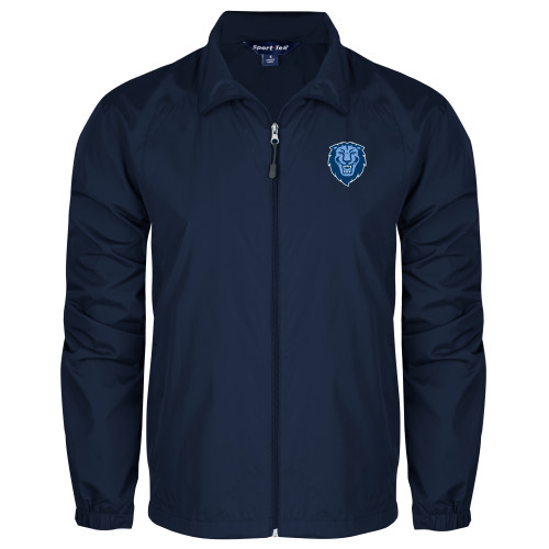  Navy Full Zip Wind Jacket - Columbia Primary Spirit Mark