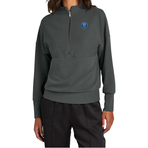  Mercer+Mettle Womens Storm Grey 1/4 Zip - Columbia Primary Spirit Mark