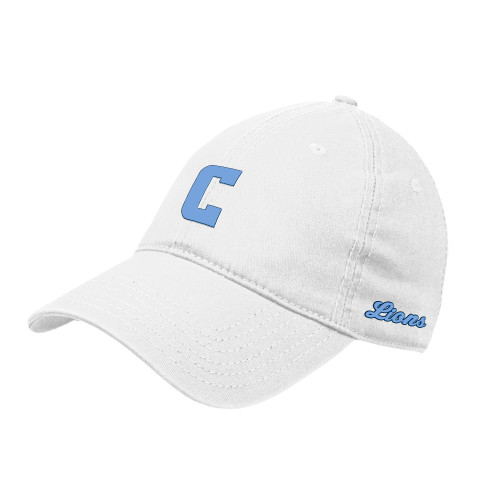  White Unstructured Adjustable Low Profile Hat - Columbia Athletic C