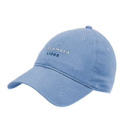  Light Blue Unstructured Adjustable Low Profile Hat - Columbia - Lions