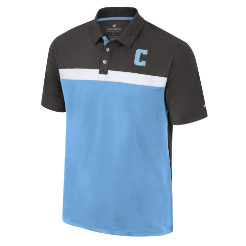  Colosseum Blue Two Yutes Short Sleeve Polo