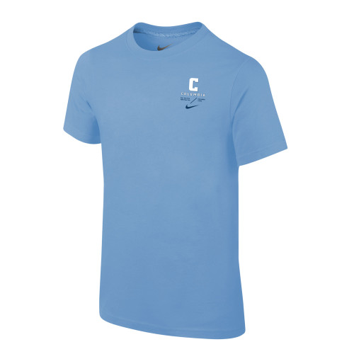  Nike Youth Cotton Team Issue Light Blue Short Sleeve Tee