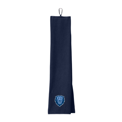  Navy Waffle Microfiber Golf Towel - Columbia Primary Spirit Mark