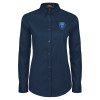 Thumbnail image for  Womens Navy Twill Button Down Long Sleeve 