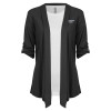 Thumbnail image for  Womens Grey Drape Front Cardigan Sweater