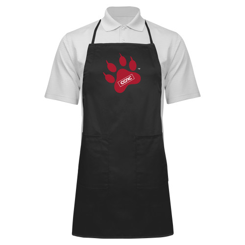 Full Length Black Apron-Paw Print