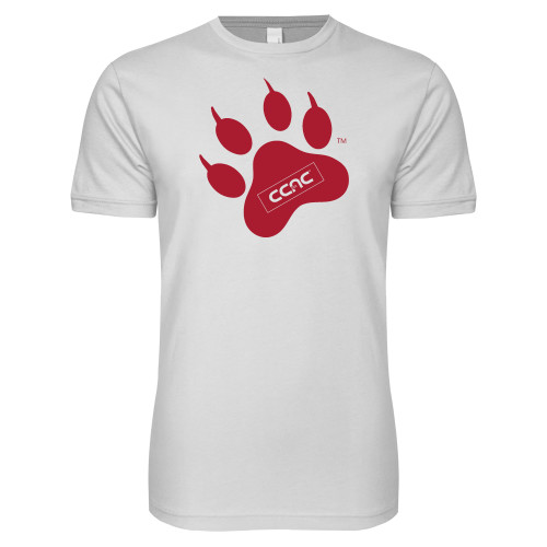 Next Level White SoftStyle T Shirt-Paw Print
