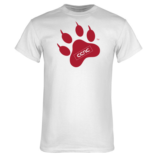 White T Shirt-Paw Print
