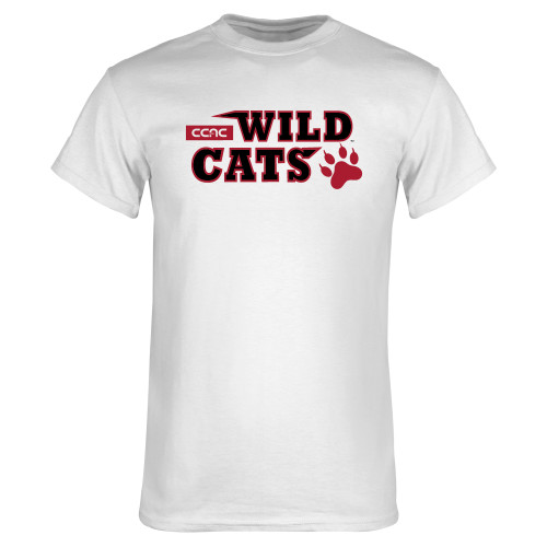 White T Shirt-Stacked Wordmark