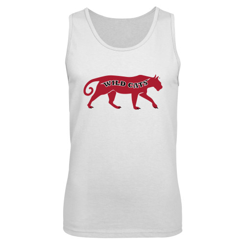 White Tank Top-Wild Cat Body