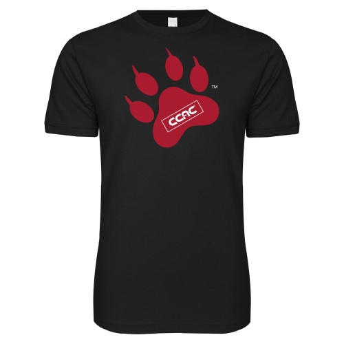 Next Level Black SoftStyle T Shirt-Paw Print