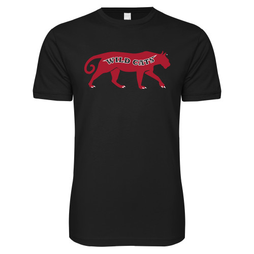 Next Level Black SoftStyle T Shirt-Wild Cat Body