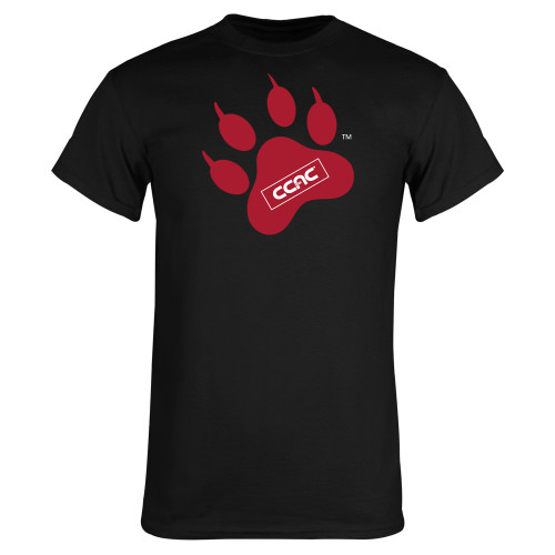 Black T Shirt-Paw Print