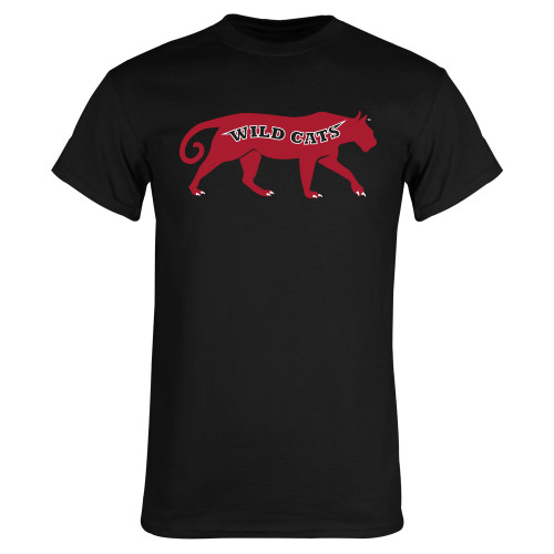 Black T Shirt-Wild Cat Body