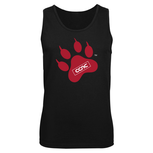 Black Tank Top-Paw Print