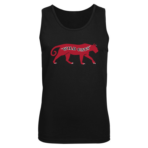 Black Tank Top-Wild Cat Body