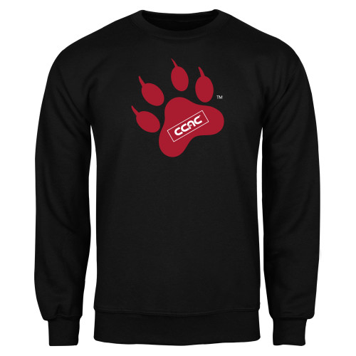 Black Fleece Crew-Paw Print