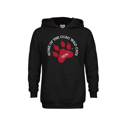 Youth Black Fleece Hoodie-Home of Paw