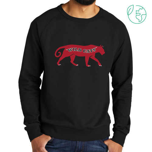 Allmade Black Organic French Terry Crewneck Sweatshirt-Paw Print