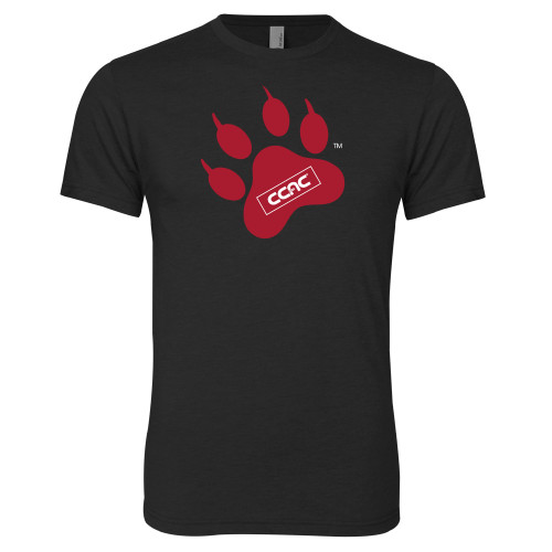 Next Level Black Triblend Tee-Paw Print
