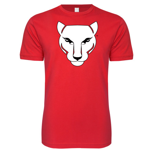 Next Level Red Softstyle T Shirt-Wild Cat Head