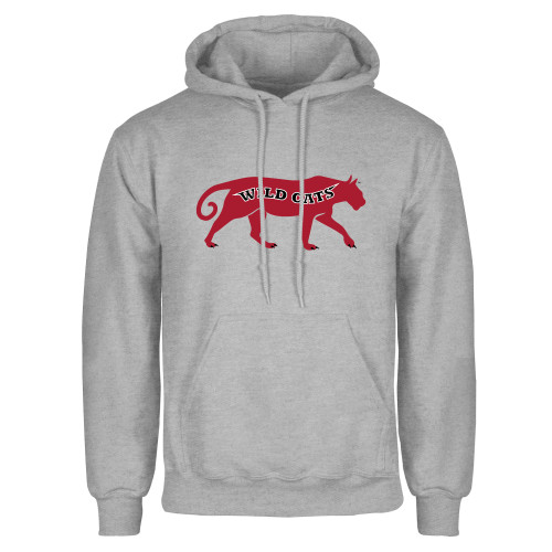 Grey Fleece Hoodie-Wild Cat Body