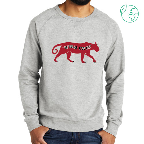 Allmade Light Grey Organic French Terry Crewneck Sweatshirt-Paw Print