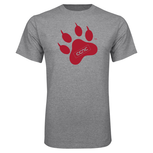 Grey T Shirt-Paw Print