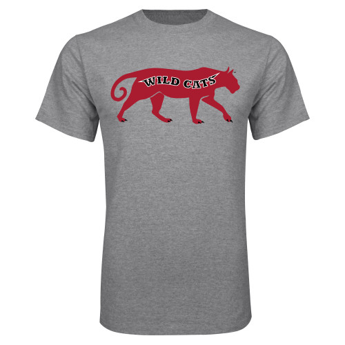 Grey T Shirt-Wild Cat Body