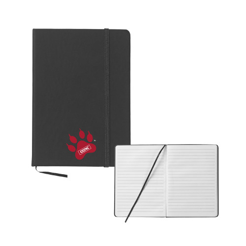 5x7 Black Hard Cover Journal-Paw Print