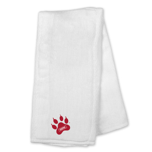 Baby Burp Cloth-Paw Print Embroidery