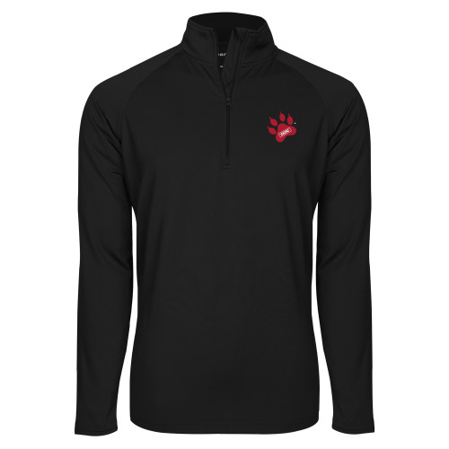Sport Tek Black Sport Wick Stretch 1/2 Zip Pullover-Paw Print Embroidery