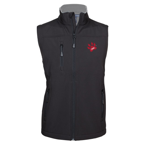 Black Premium Softshell Vest-Paw Print Embroidery