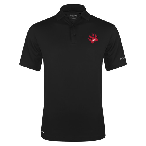 Columbia Black Omni Wick Drive Polo-Paw Print Embroidery