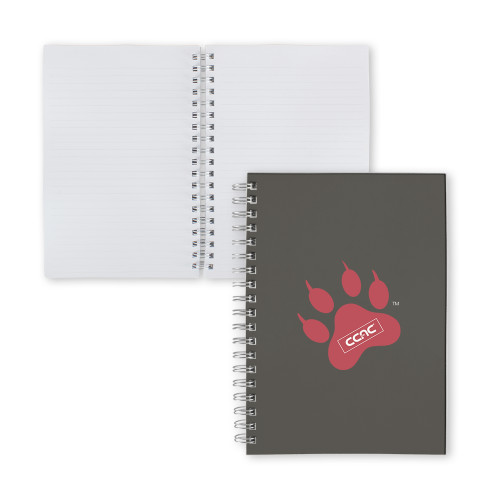 Clear 7 x 10 Spiral Journal Notebook-Paw Print