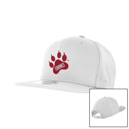 New Era White Diamond Era 9Fifty Snapback Hat-Paw Print Embroidery