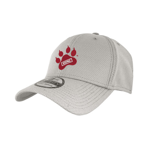 New Era Light Grey Diamond Era 39Thirty Stretch Fit Hat-Paw Print Embroidery