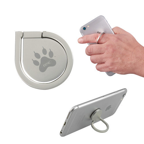 Aluminum Cell Phone Ring/Stand-Paw Print Engraved