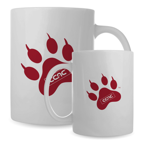 Full Color White Mug 15oz-Paw Print