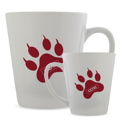 Full Color Latte Mug 12oz-Paw Print