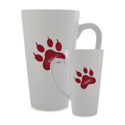 Full Color Latte Mug 17oz-Paw Print
